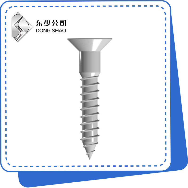 Cross Recessed Countersunk Kepala Kayu Meneng